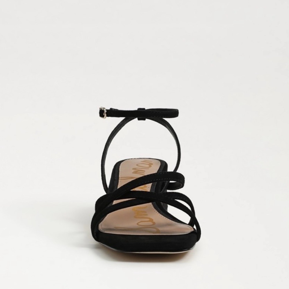 Sam Edelman Whitley Block Heel Sandal in black suede - Picture 6 of 10